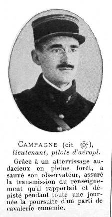 Fernand Campagne, pilote, escadrille C 27